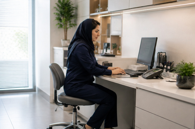 راحتی درمانگر نتیجه یک صندلی یا میز خاص نیست؛ نتیجه هماهنگی بدن، فضا، تجهیزات و workflow است.